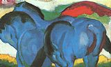 Franz Marc The Little Blue Horses painting